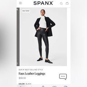 Spanx faux leather leggings